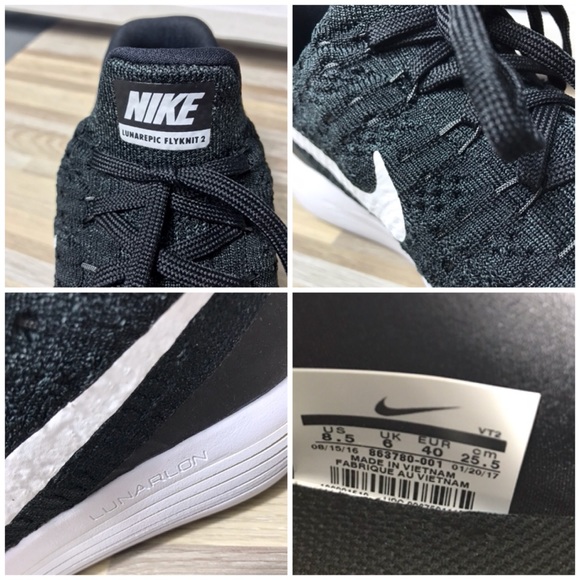 NWT Nike LunarEpic Low Flyknit 2 W/Black WMNS - Picture 7 of 7